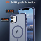 SUPFINE Magnetic for iPhone 12 Case/iPhone 12 Pro Case (Compatible with MagSafe)(Military Grade Drop Protection) Slim Translucent Matte Shockproof with Anti-Fingerprint Phone Case,Lavender Gray