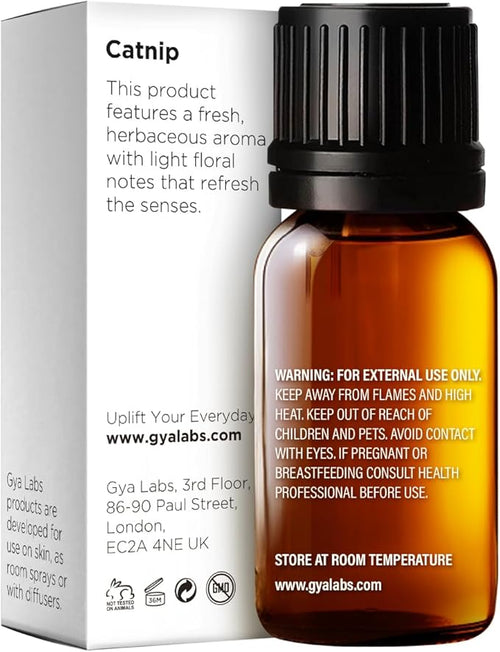 100% Pure Catnip Essential Oil - 0.34 Fl Oz - Catnip Oil for Hair, Skin, Diffuser, Aromatherapy & DIY Candle Making Scent