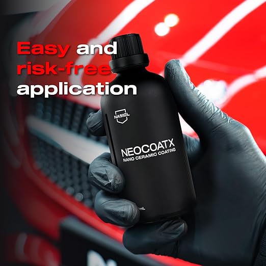 Nasiol Neocoatx Nano Ceramic Coating for Cars 100 ml, Auto Detailing Kit Body Armour, Scratch Resistance Up to 1 Year Paint Protection for Vehicle and Motorcycles.