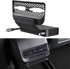 Retractable Cord Car Phone Charger for Tesla Model 3 Model Y 2021 2022 2023 2024, THELIFELICIOUS Interior Accessories Rear Air Outlet Expansion Dock with Fast Charging Cables (8-Pin)