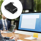 4 in 1 USB 2.0 Hub Docking Station 1 Usb2.0 480Mbps Rotatable Splitter Card Fast Reader for Laptop Notebook USB 2.0 Splitter Motherboard for Laptop Hub for Pc