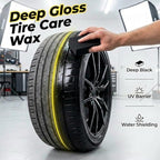 2 PACK Tire Shine Cream, Car Tire Ceramic Coating for Deep Black Gloss, Wheel Cleaning Wax with UV Blocking Dust, Tyre Nourish Cream for Long-Lasting Auto Care
