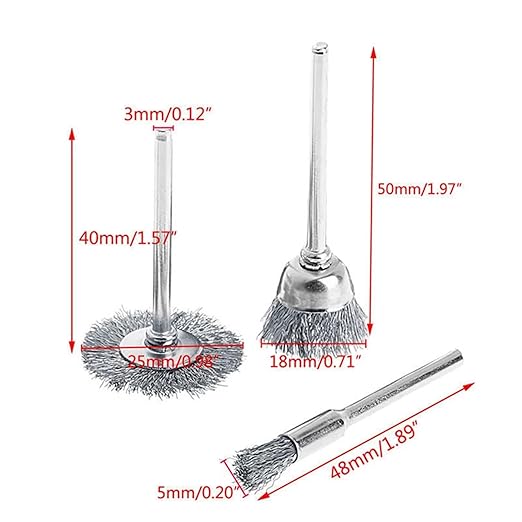 9Pcs Steel Wire Wheels Brushes Drill Rotary Tools Metal Rust Removal Cleaning Polishing Brush Set Derusting Grinding Hand Tools