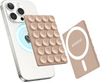 amBand Magnetic Suction Phone Mount Trendy Stocking Stuffers for Men Women Dad Mom Adults, Removable Brown Octo Cup Buddy Sticky Holder for Hands-Free Selfie/Video, Milk Tea