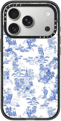 CASETiFY Impact iPhone 17 Pro Case [Slim/Compatible with Magsafe / 8.2 ft. 4X Military Grade Drop Protection] - Moon Caravan Toile - Clear Black