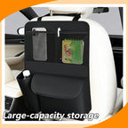 Car Seat Back Organizer, Leather Vehicle Seat Headrest Hanging Bag with Multiple Storage Pockets, Automotive Interior Organization Accessories, Universal for SUV Truck Sedan