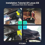 Fitcamx 4K Dash Cam Suitable for Lexus ES 2019-2025 ES350 ES300h F Sport ES250, OEM Style, 2160P UHD Video, Built-in WiFi & APP, Loop Recording, G-Sensor, Plug&Play, 64GB Card