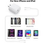 10Foot USB C Charger for iPhone 16 Charger, 2Pack 20W Type C Charging Block Long 10FT USB C Cord Cable Fast Charging for Apple iPhone 16/16e/16 Pro/16 Plus/16 Pro Max/15/15 Plus, iPad mini/iPad Air
