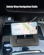 Center Console Charger Mount Fits for MagSafe Compatible with Audi B9.5 Q5 SQ5, Custom Fit Phone Holder & Cradle (Charger Not Included)
