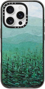 CASETiFY Impact Case for iPhone 16 Pro [8.2ft 4X Military Grade Drop Protection/Compatible with Magsafe] - Pine Forest - Clear Black