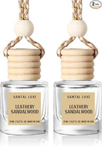 Car Air Freshener Hanging,Cute Air Diffuser for Car, Long Lasting Car Air Fresheners, Car Fresheners for Women, Made in USA Leathery Sandalwood (2 Pack)