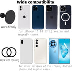 Super Magnetic Cell Phone Holder Base with 1" Ball for MagSafe iPhone 17 16 15 14 13 Series,Compatible with RAM mounts and Other B Size Ball Double Socket Arm
