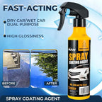 NUAN Nano Hydrophobic Ceramic Coating, 300ml Car Coating Spray Kit, Easy-to-Spray Auto Paint Protection, Includes Microfiber Cloth for Vehicle Shine & Protection