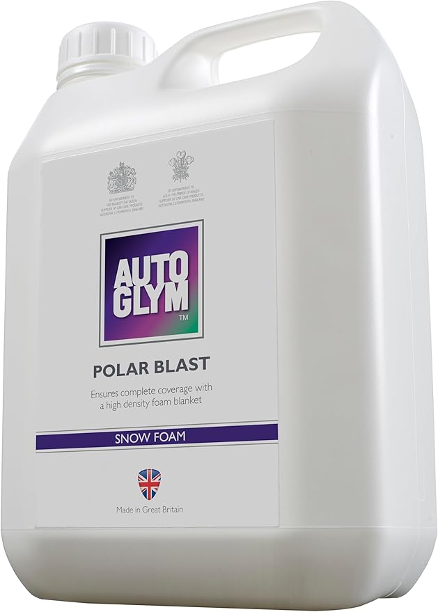 Autoglym Polar Blast, 2.5L Concentrate Extra Thick Snow Foam (15L When diluted) Softens Dirt in Advance of wash, pH Neutral Car Shampoo Suitable for All Paint Types, White
