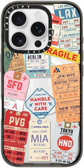 CASETiFY Impact Case for iPhone 16 Pro [Slim / 8.2 ft. 4X Military Grade Drop Protection/Compatible with Magsafe] - Airtags - Clear Black