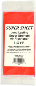 Super Sheet Small (7.5"x3.75") Under Seat Car Air Freshener (Love)