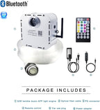 AKEPO Car Home Use 32W RGBW Twinkle+ Sound Activated+ APP Fiber Optic Lights Kit Star Ceiling Sky Light with Total 800pcs in 13.1ft/4m + 9.8ft/3m Long Optical Fiber Cable for Indoor or Interior Decor