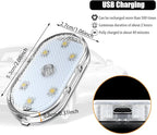 4PCS Wireless Car Interior LED Lights 7Colors USB Rechargeable Car LED Touch Light with 6 Super Bright LED Lamp Beads Car Interior Ambient Light Universal Vehicle Accessories for Car Decor