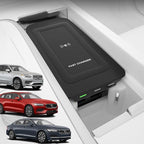 Wireless Car Charger for Volvo XC90 XC60 S90 S60 V90 V60 2017-2022 Hybrid SPA Accessories, 15W Fast Charging Phone Charger Pad with QC3.0 USB Port for iPhone 12/13/13 Pro Galaxy S22/S21
