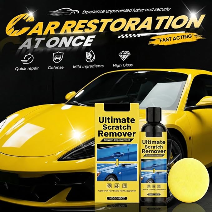 DOUBLE ZEE Car scratch removal wax,Car Paint Scratch Remover & Repair Kit with Sponge-Polishing & Waxing Kits-Compound for Vehicles Paint Repair (3PCS)