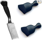 Double Head Brush for Car Clean,Car Brushes for Detailing Interior,Car Detailing Brushes Exterior,Soft Car Detailing Brush(Black,3Pack)