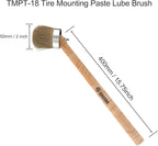 SUNSOUL Wooden Handle Angled Tire Mounting Paste Lube Brush 15.75” in Length, Compatible with Universal Tire Mounting Compounds and Other tire lubes