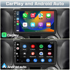 Car Radio Stereo Upgrade for Jeep Wrangler JK 2007-2018 Dodge Ram Android 13 with Wireless CarPlay Android Auto