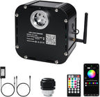 AMKI High Brightness 50W Twinkle Sound Mode RGBW Light Source Engine Driver Remote/APP Control Starlight Box Motor for Fiber Optic Star Ceiling Light Kit