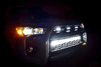 iJDMTOY 3pc Set Clear Lens Full LED Strip Front Grille Lighting Kit Compatible with 2014-up Toyota 4Runner, Includes (3) 24-SMD 6000K White LED Assy & Wiring Harness