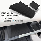 BestEvMod Floor Console Organizer & Cup Holder Front Organizer& Glove Box Mats Set of 2 Compatible with Tesla Cybertruck 2026 2025 2024 (Floor Lower+Cup Holder FrontCharge Pad Cover+Glove Box Mats)