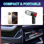 Car Vacuum Portable Cordless 4000PA High Power Mini Vacuum Cleaner 4-in-1 Compressed Air Duster & Air Blower & Pump Hand Held Vacuum with Brushless Motor for Car, Home, Office, Pet
