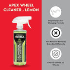 Apex Wheel Cleaner - Iron Remover - Proprietary Color Changing Rim Cleaner Formula - Removes Brake Dust with Ease From Rims - Professional Grade Detailing Product - Easy to apply