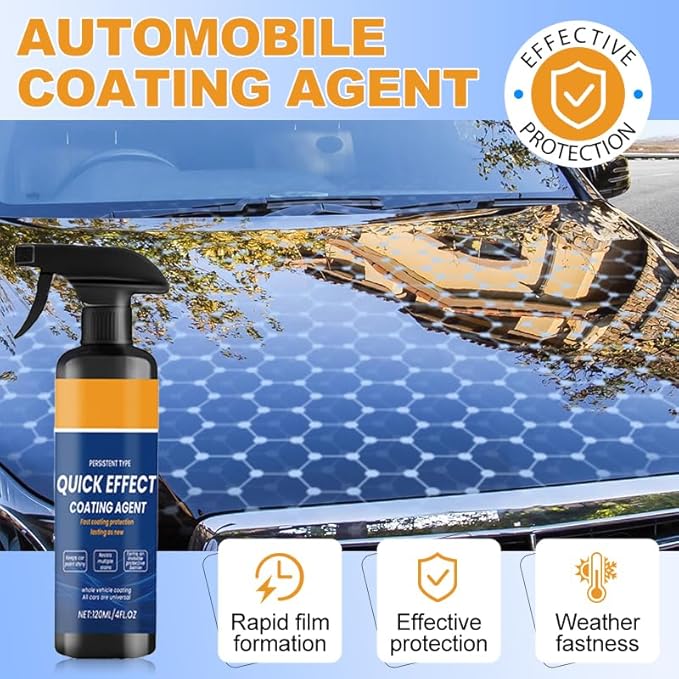 Car Coating Spray, 2026 New Quick Effect Coating Agent for Car, Advanced Car Quick-Acting Coating Agent Spray, Waterless Wash Car Coating Spray for Shine & Protection (1 PC)