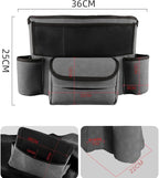 JEYODA Car Handbag Holder Between Seats Suede Large Capacity Car Purse Holder Automotive Consoles & Organizers for Document Phone Storage Car Organizer(1925-style 2 grey)