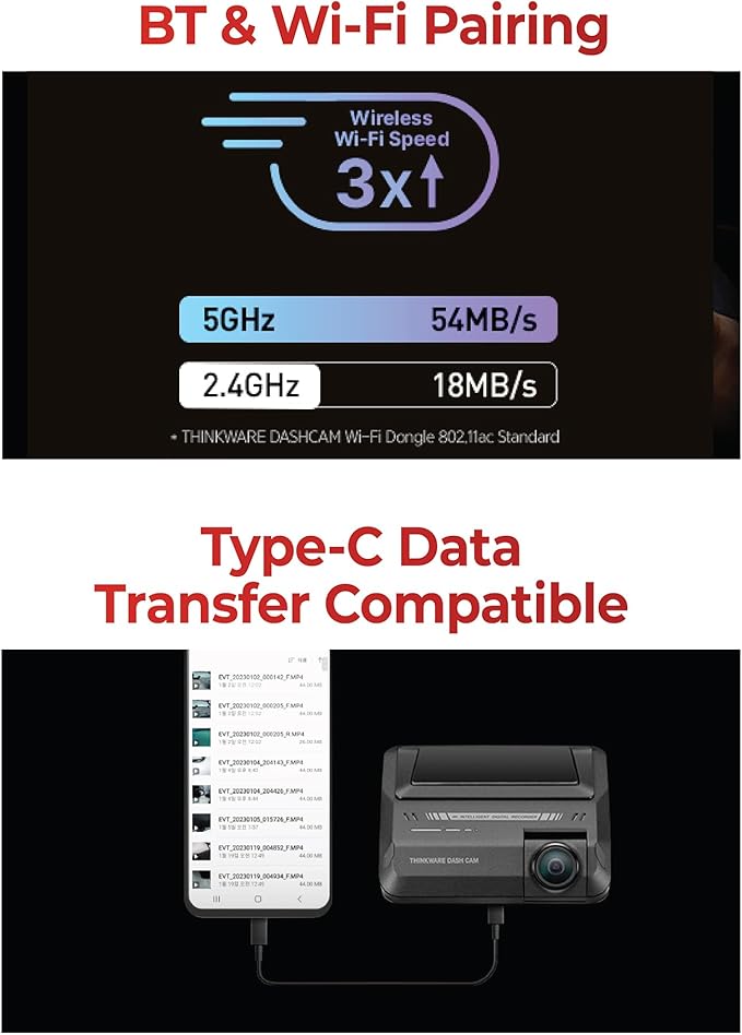 THINKWARE ARC900 2CH 4K HDR Dual Dash Cam Front and Rear - 4K+2K STARVIS 2, Super Night Vision 4.0, Low Power Parking Mode, 3.5" IPS Touchscreen, 5GHz Wi-Fi, GPS (64GB MicroSD & Hardwiring Cable Incl)