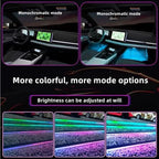 Car Interior LED Light Kit, 14-in-1 Ambient Lighting Strips, RGB Optical Fiber, Multiple Colors