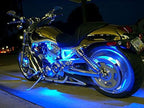 iJDMTOY 4pc Motorcycle Underglow LED Strip Light Kit RGB Neon Accent Night Riding Light Ground Effect Atmosphere Lighting Kit for Motorbike Trikes Golf Carts ATVs UTVs Decoration