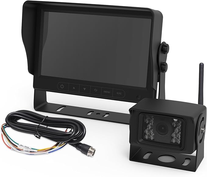 ECCO K7000B-WK Dashboard Video Camera Kit with 7 Inch LCD Color Wireless System