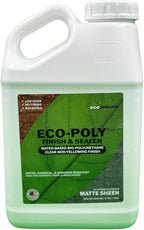 Eco-Poly Polyurethane Sealer — Non-Toxic, Low Odor, Quick-Dry Water Based Protective Spar Varnish for Indoor & Outdoor, Clear Matte 1 Gallon Polyurethane Sealant for Wood, Concrete, Multiple Surfaces