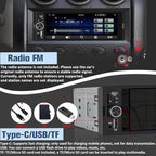 Universal Single Din Car Stereo with Wireless CarPlay & Android Auto, 6.36 Inch IPS Touch Screen Head Unit with Backup Camera/External Microphone, Car Radio Supports Bluetooth/SWC/FM/USB/TF