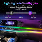 for Car LED Ambient Lighting Kit Smart RGB Bulb Interior Decor Cars Neon Accent Lights with Wireless APP Control 210 Dynamic Modes,4 Music Modes,16 Million Colors 43.3 Inch USB LEDs Strip Accessories