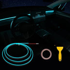 Acrylic Interior Car LED Strip Light with 6mm Sewing Edge - 43.3 inches Ambient Lighting Kits, Neon LED Strip Light(110CM/43.3IN, Ice Blue)
