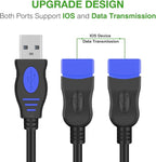 ANDTOBO USB 1 to 4 Splitter, USB 2.0 Y Splitter Charger Cable USB 1 Male to 4 Female Power Cord Extension Hub Cable for PC/PS4/MacBook/Laptop/TV/LED Etc,Navy