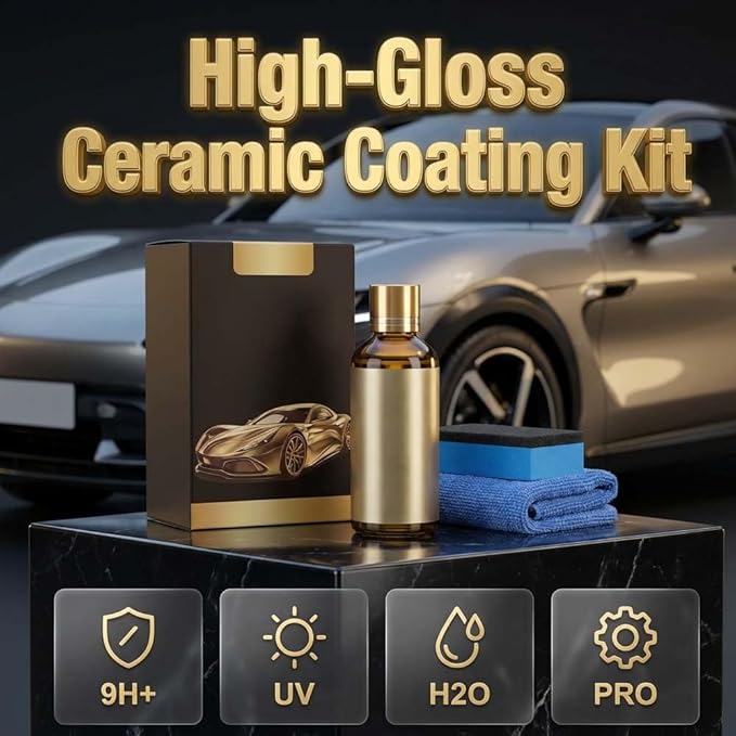 Crystal Serum - Ceramic Car Coating Kit – Advanced Graphene Ceramic Coatings for Cars, 9H Graphene Coating for Cars, Quick Effect Car Coatings Spray for Shine, for Paint, Glass & Wheel (1set)