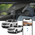Fitcamx 4K Dash Cam Suitable for Chevy Suburban & Tahoe 2015-2020 (with Auto-Dimming), Integrated OEM Look, 2160P UHD Video, Built-in WiFi, Loop Recording, G-Sensor, Easy to Install, 64GB Card