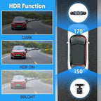 【128GB-New Launch Special】 Saker 4 Channel Dash Cam for Cars, 4K Front & 1080P Interior Rear Side Cameras, 360° Full View System with Night Vision, Parking Mode, Loop Recording (with 128GB SD Card)