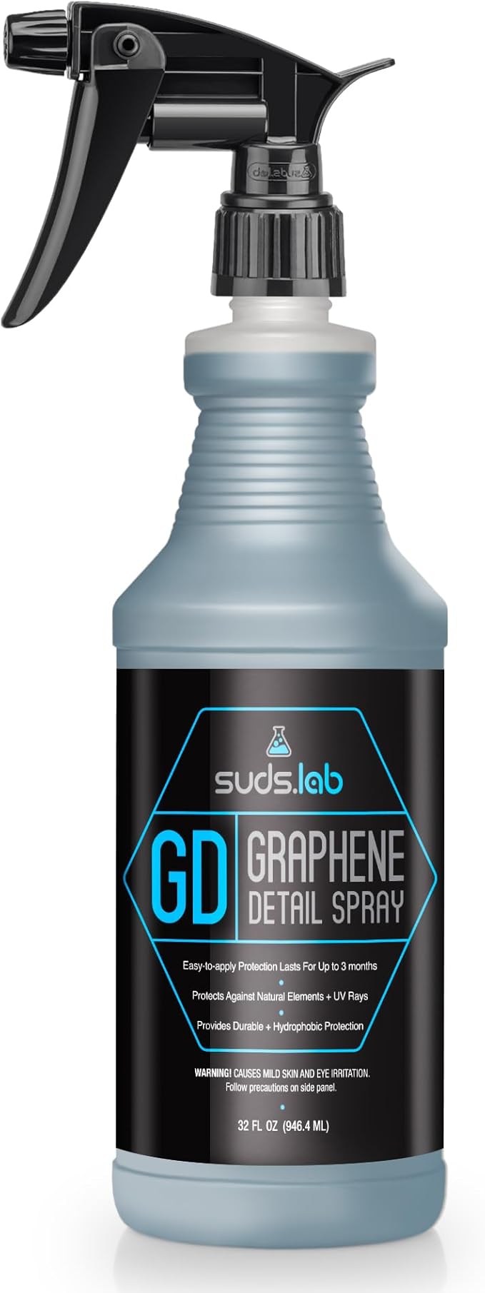 Suds Lab GD Graphene Detail Spray – High Gloss Shine & UV Protection for Cars – Fast-Acting Coating for Paint, Clear Coat & Glass – Water Beading, Long-Lasting Protection, 32oz