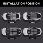 4 Pcs Interior LED Lights Bulbs Kit Compatible with Tesla Model 3, Y, X, S, Super Bright Replacement Light Bulbs for Footwell, Door Puddle, Trunk, Frunk - for Tesla Accessories (Yellow)
