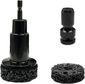 Wheel Hub Resurfacing Kit, Car Wheel Hub Rust Removal Tool Brake Hub Cleaning Kit for Lug Studs and Rotors, Inner Rim Cleaner Tool Fits Power Drill or 1/2" Impact Driven Wrenches (Black)