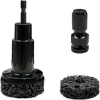 Wheel Hub Resurfacing Kit, Car Wheel Hub Rust Removal Tool Brake Hub Cleaning Kit for Lug Studs and Rotors, Inner Rim Cleaner Tool Fits Power Drill or 1/2" Impact Driven Wrenches (Black)